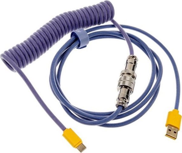 Ducky Premicord Καλώδιο USB-A σε USB-C 1.8m, Μωβ (DKCC-HZCNC1)