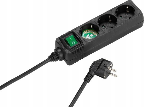 Καλώδιο τροφοδοσίας Vivanco Vivanco extension cord 3 sockets 1.4m, black (27015)