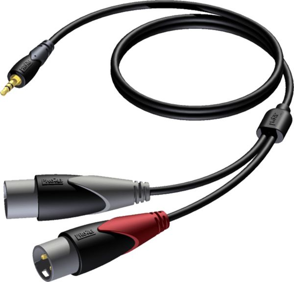 Καλώδιο Procab Jack 3.5mm - XLR x2 3m μαύρο (CLA712/3)