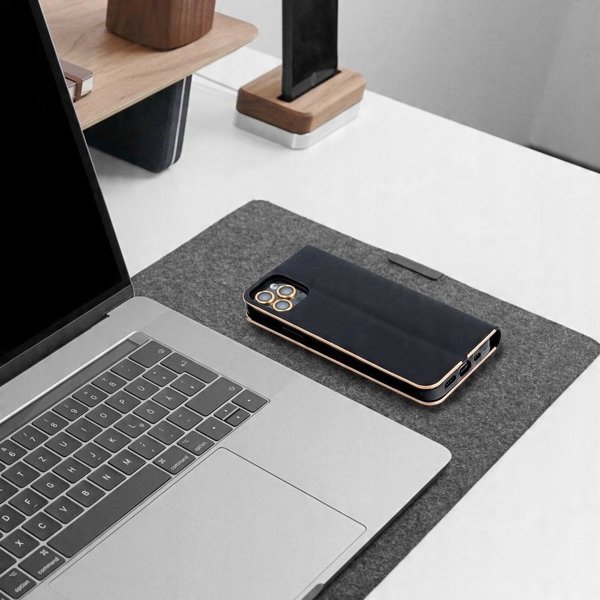 Θήκη LUNA Book Gold για XIAOMI Redmi Note 14 5G μαύρο