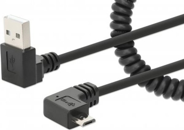 Καλώδιο USB Manhattan Manhattan 356237 καλώδιο USB 1 m USB A Micro-USB B Μαύρο