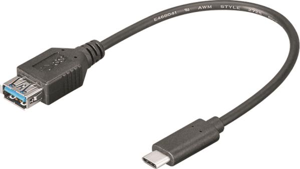 Kabel USB Mcab USB-A - USB-C Czarny (7001305)