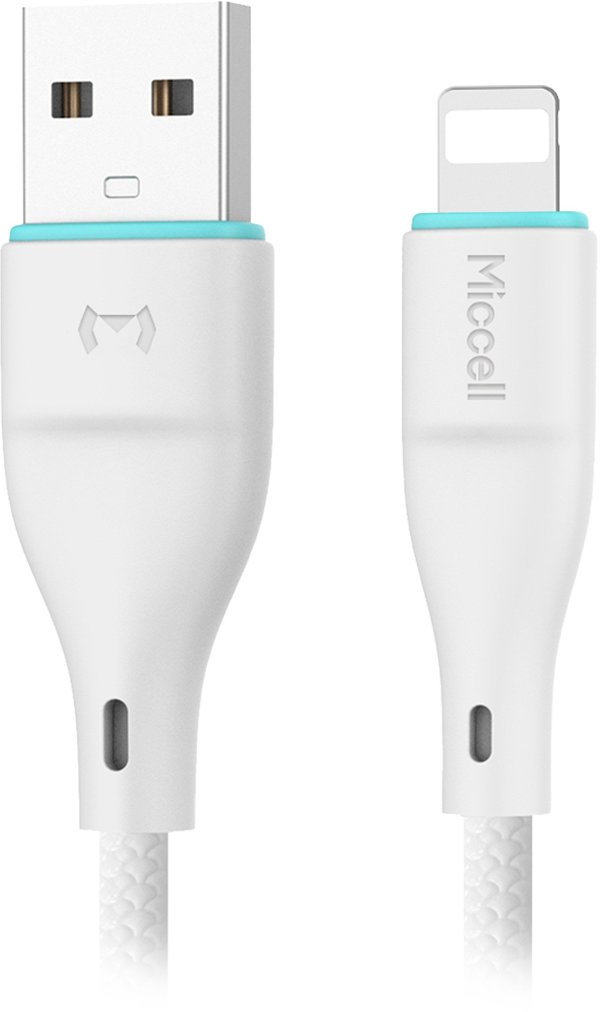 Καλώδιο USB-A σε Lightning Miccell VQ-D06, 2,4A, 1m, λευκό
