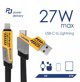 Καλώδιο USB A + USB τύπου C / USB τύπου C + Lightning 1μ AK-USB-57 65W
