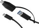 Καλώδιο USB Icy Box USB-C - USB-C + USB-A 0.35 m Μαύρο (IB-CB033)