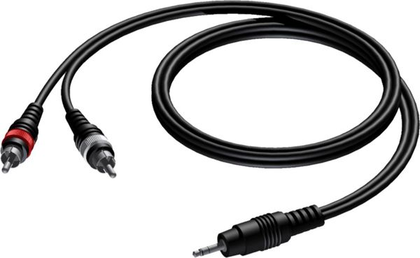 Καλώδιο Ήχου Procab CAB711 Jack 3.5mm σε 2x RCA, 10m, Μαύρο