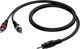 Καλώδιο Ήχου Procab CAB711 Jack 3.5mm σε 2x RCA, 10m, Μαύρο