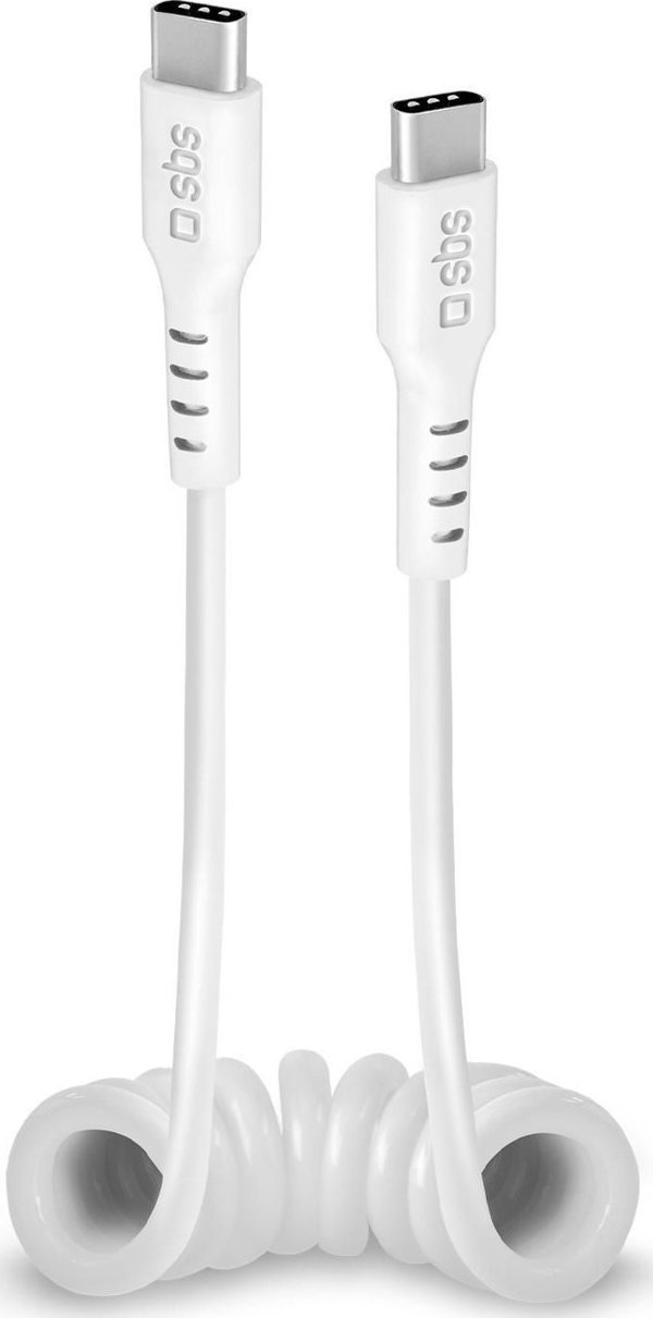 Καλώδιο USB SBS Mobile USB-C - USB-C 1 m Λευκό (TECABLETYPCCS1W)