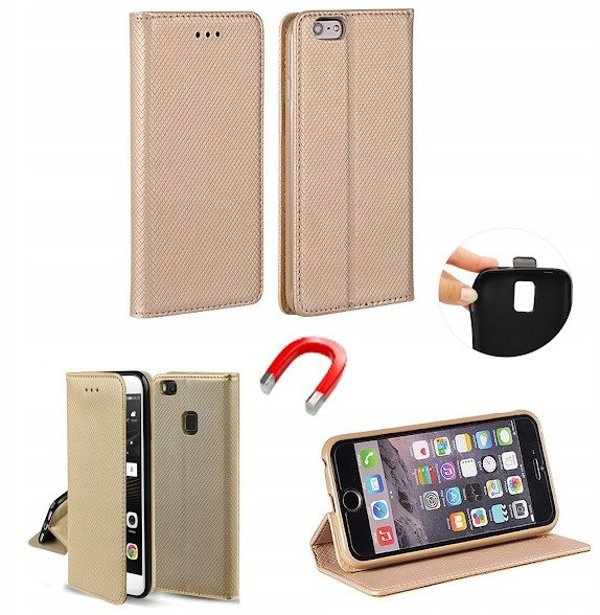 Θήκη Kabura SMART CASE Book για MOTOROLA G86 5G χρυσό