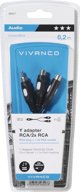 Καλώδιο Vivanco Vivanco καλώδιο 1xRCA - 2xRCA 0.2m (46027)