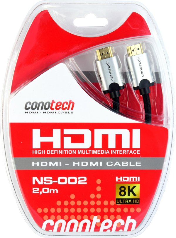 Καλώδιο Conotech HDMI - HDMI 2m μαύρο (26294)
