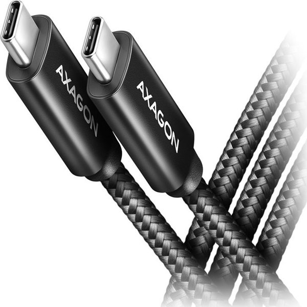 Καλώδιο USB Axagon USB-C - USB-C 1 m Μαύρο (BUCM432-CM10AB)