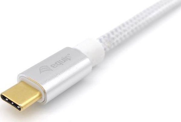 Καλώδιο USB Equip USB-C - USB-C 0.5 m Λευκό (128355)