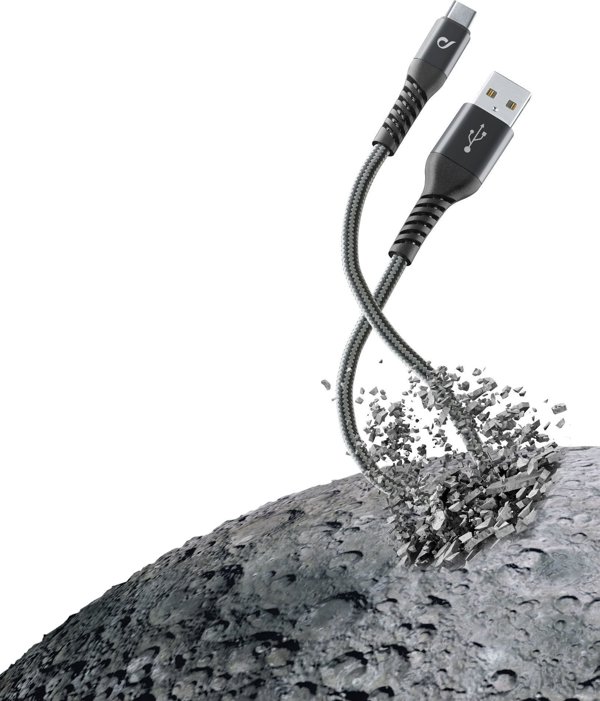 Καλώδιο USB Cellular Line USB-A - USB-C 1.2 m Μαύρο (TETRACABTYC1MK)