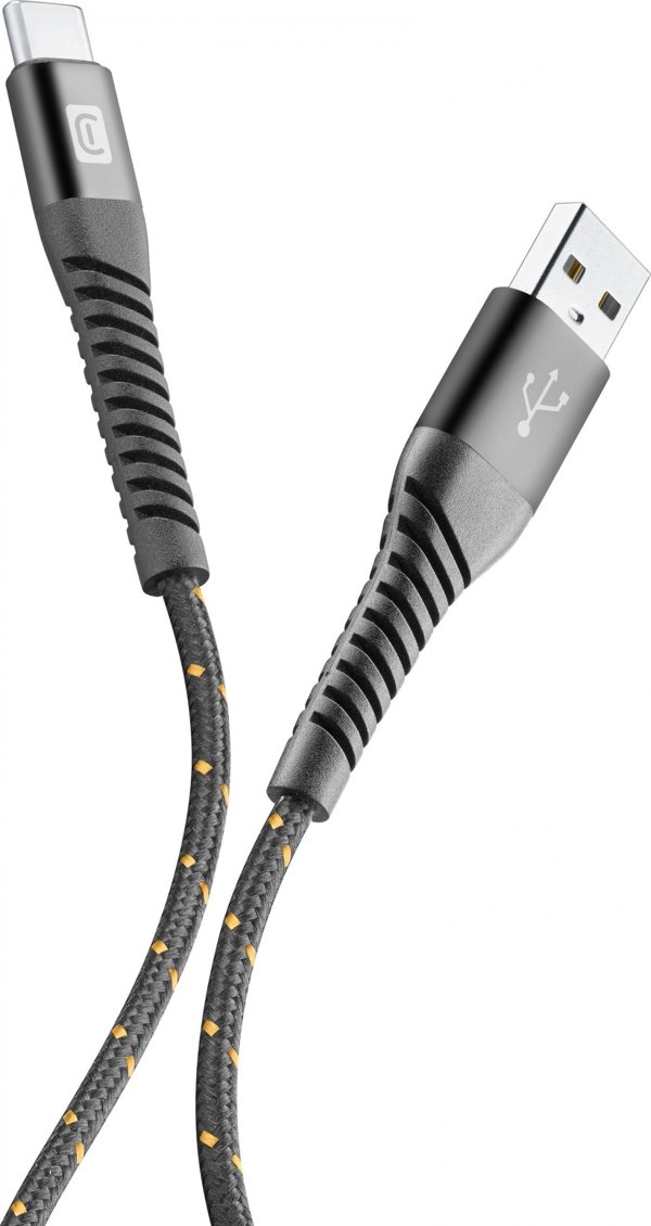 Καλώδιο USB Cellular Line USB-A - USB-C 1.2 m Μαύρο (TETRACABTYC1MK)