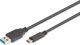 Καλώδιο USB Digitus USB-A - USB-C 1.8 m Μαύρο (AK-990960-018-S)