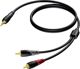 Καλώδιο Procab CLA711 Jack 3.5mm σε 2x RCA 5m, Μαύρο