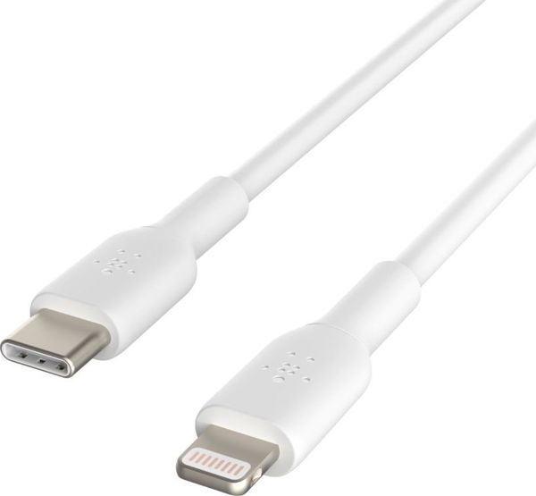 Belkin Καλώδιο USB-C σε Lightning, Fast Charge & Sync, 1m, Λευκό (MFi Certified)