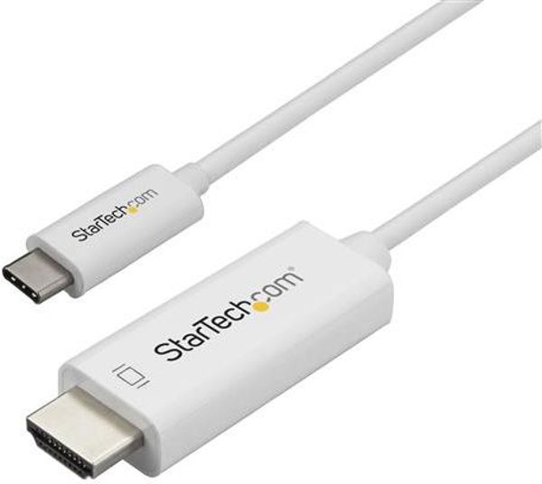 Καλώδιο USB StarTech USB-C - HDMI 1 m Λευκό (CDP2HD1MWNL)