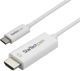 Καλώδιο USB StarTech USB-C - HDMI 1 m Λευκό (CDP2HD1MWNL)