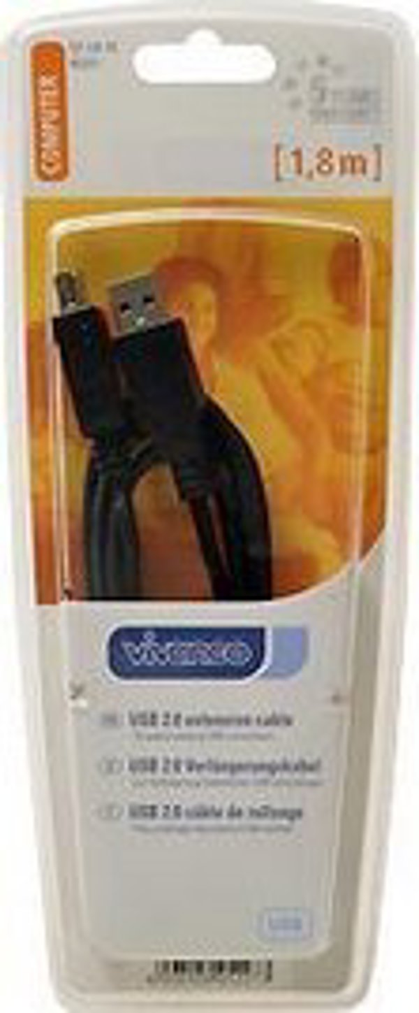 Καλώδιο USB Vivanco Vivanco καλώδιο USB 2.0 επέκταση 1.8m (45227)