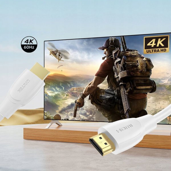 Καλώδιο Unitek Unitek Καλώδιο HDMI 2.0 4K λευκό 7,5m