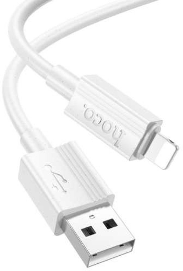 Καλώδιο USB Hoco USB-A - Lightning 1 m Λευκό
