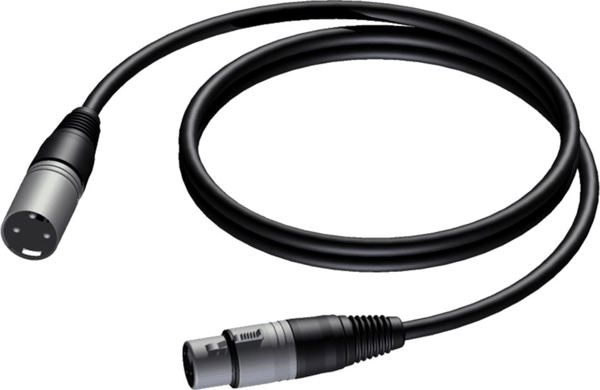 Procab CAB901 Καλώδιο Μικροφώνου XLR Male - XLR Female 1.5m, Μαύρο
