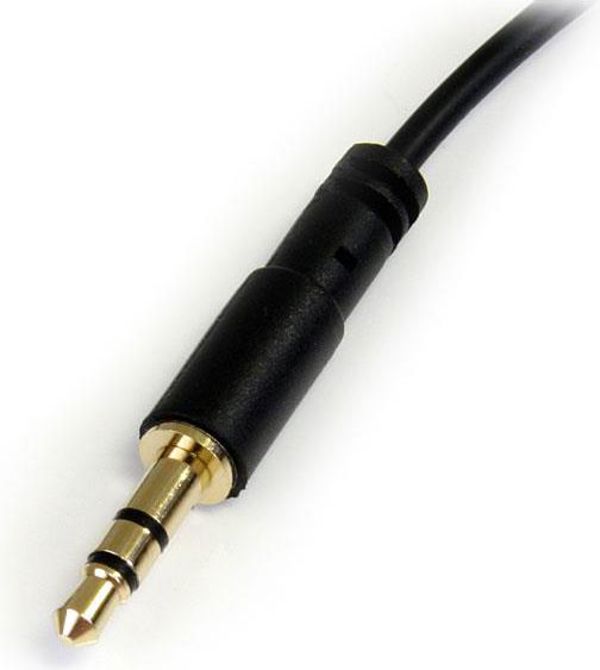 Καλώδιο StarTech Jack 3.5mm - Jack 3.5mm 0.3m μαύρο (MU1MMSRA)