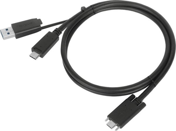 Καλώδιο USB Targus Targus - Σετ καλωδίων USB - Βίδες αντίχειρα - Μαύρο - για Targus Universal, Universal DV4K, USB-C Universal QUAD 4K, USB-C Universal QUAD HD