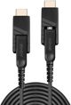 Lindy Υβριδικό Καλώδιο Οπτικής Ίνας HDMI 2.0 / DVI-D, 18G, Αποσπώμενα Βύσματα, 10m, Μαύρο