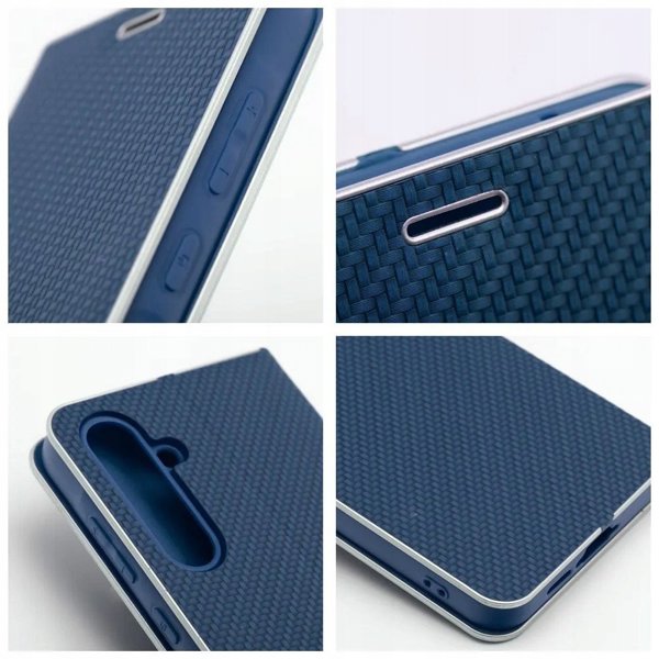 Kabura LUNA Book Carbon do SAMSUNG A17 niebieski