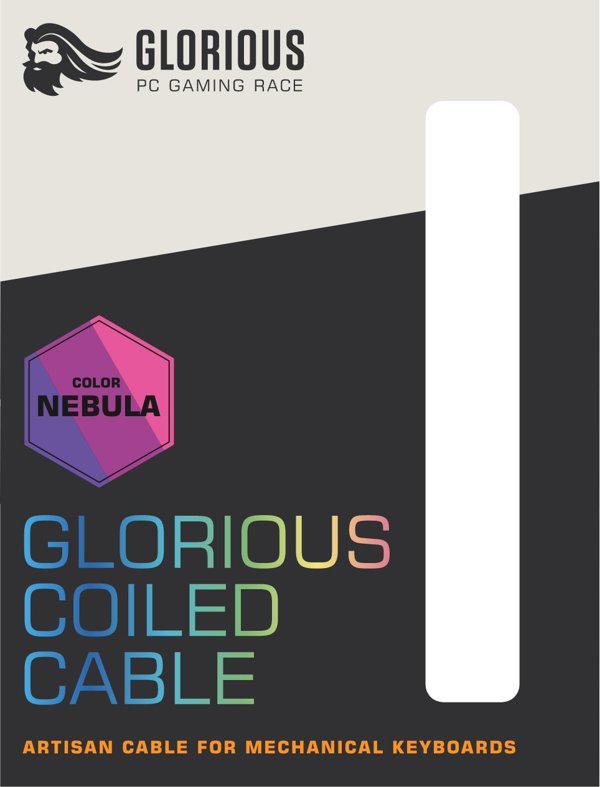 Glorious Coiled Καλώδιο USB-A σε USB-C για Gaming, 1.36m, Μωβ (GLO-CBL-COIL-NEBULA)