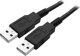 Καλώδιο LOGO USB-A σε USB-A 2.0, 1.8m, Μαύρο