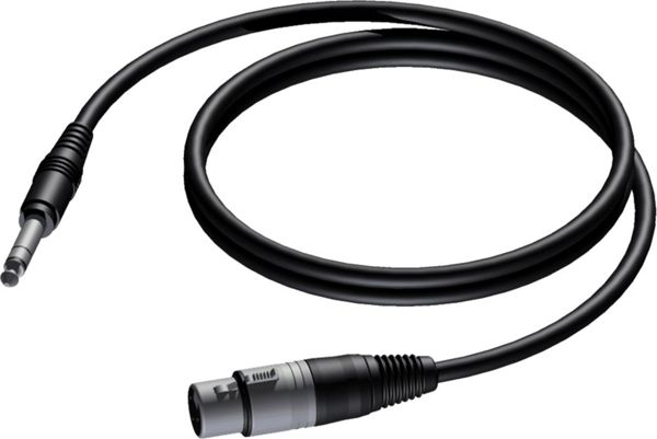 Καλώδιο Procab Jack 6.3mm - XLR 1.5m μαύρο (CAB723/1.5)