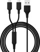 Smrter USB-A - καλώδιο microUSB 1,2 m Μαύρο (SMRTER_HYDRA_DUO_M_BK) 11618645 4250551405663