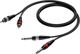 Καλώδιο Procab Jack 6.3 mm x2 - RCA (Cinch) x2 1.5m μαύρο (CAB631/1.5)