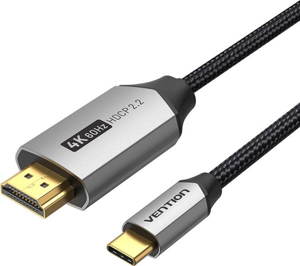 Καλώδιο USB Vention USB-C - HDMI 1 m Μαύρο