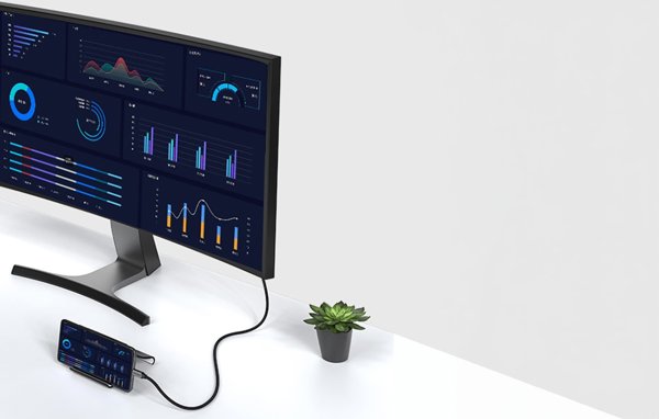 Καλώδιο USB Vention USB-C - HDMI 1 m Μαύρο