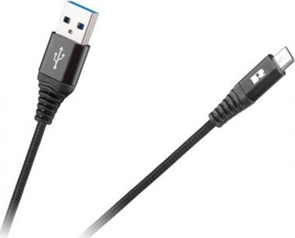 Καλώδιο USB Rebel USB-A - microUSB 0.5 m Μαύρο (RB-6000-050-B)