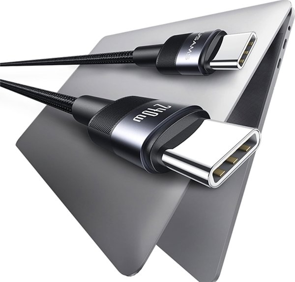 Καλώδιο USB Usams USB-C - USB-C 1.2 m Μαύρο (Usa001453)