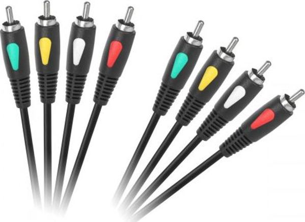 Καλώδιο CABLETECH RCA (Cinch) x4 - RCA (Cinch) x4 3m μαύρο (KPO4003-3.0)