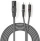 Nedis Καλώδιο Ήχου XLR Male σε 2x RCA Male 3m, COTH15200GY30