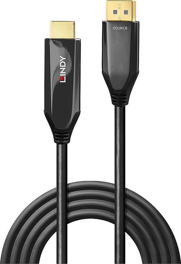 Καλώδιο Lindy DisplayPort - HDMI 2m μαύρο (40931)