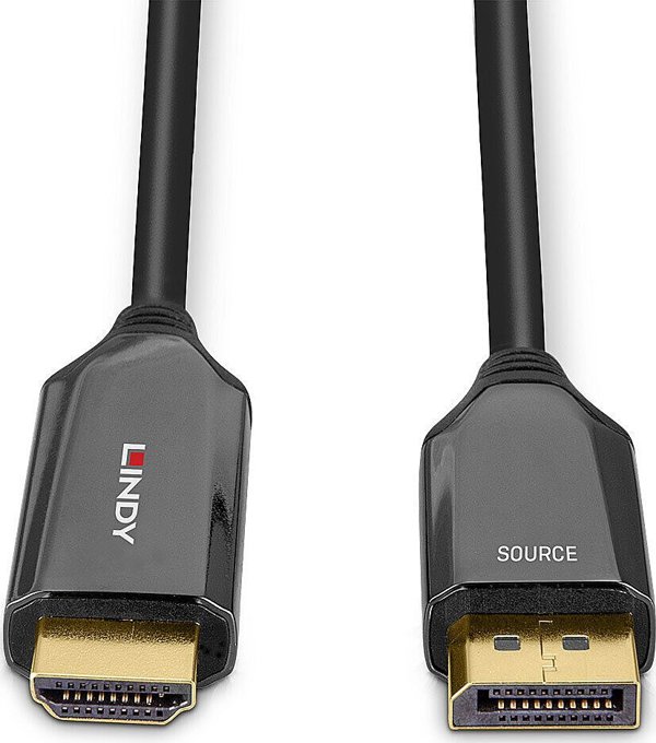 Καλώδιο Lindy DisplayPort - HDMI 2m μαύρο (40931)