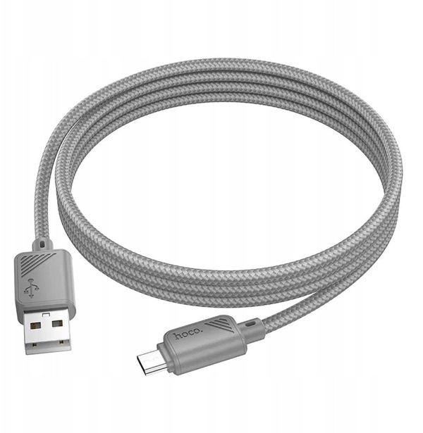 Kabel USB Hoco USB-A - microUSB 1 m Szary