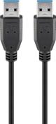 Καλώδιο USB Goobay USB-A σε USB-A 3.0, 0.5m, Μαύρο
