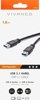 Καλώδιο USB Vivanco Vivanco καλώδιο USB 3.1 USB-A - USB-A 1.8m (45249)