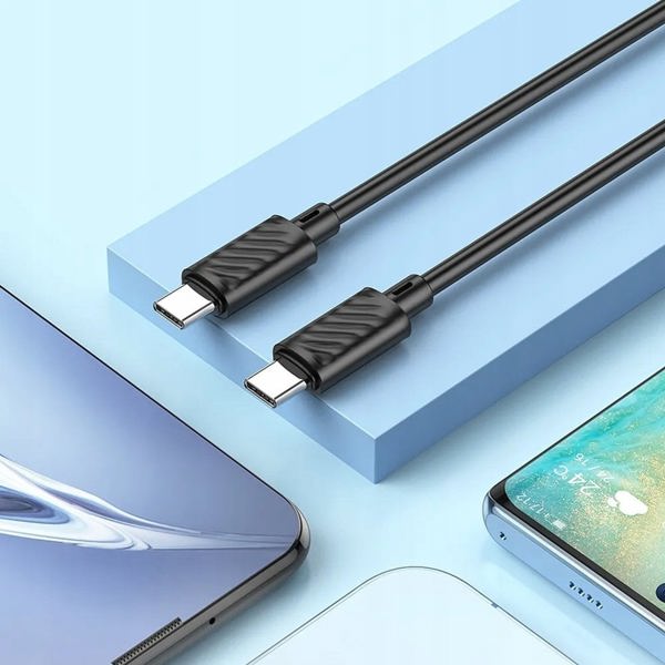 Kabel USB Hoco USB-C - USB-C 1 m Czarny (HOCOACC10)