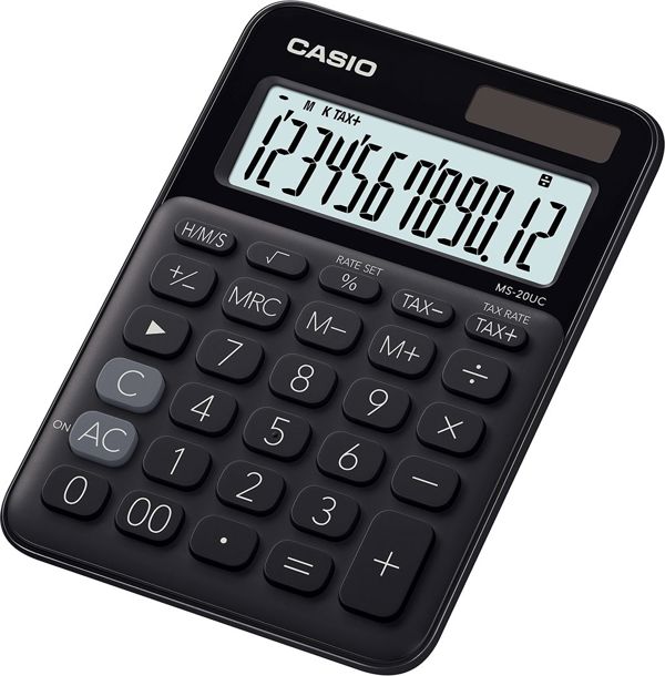 Αριθμομηχανή CASIO (MS-20UC-BK-S)